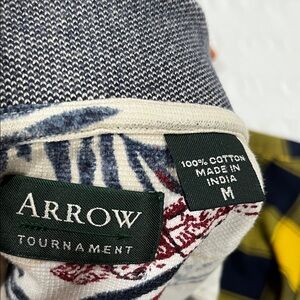 Arrow Tournament Cotton Shirt with Blue and Red Accents
